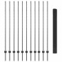 Reja con postes Gris 1.6 x 25 m Acero