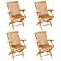 5-piece solid teak wood garden dining set by vidaXL, Garden sets - Ref: Foro24-3059580, Price: 472,96 €, Discount: %