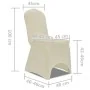Stretch-Stuhlbezüge, 50 Stück, Creme von vidaXL, Abdeckungen - Ref: Foro24-130340, Preis: 146,56 €, Rabatt: %