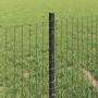 Reja con postes Gris 0.4 x 50 m Acero