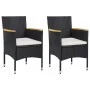 Gartenmöbel 3-teilig aus schwarzem synthetischem Rattan und Akazie von vidaXL, Gartensets - Ref: Foro24-3058314, Preis: 250,2...