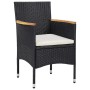 Gartenmöbel 3-teilig aus schwarzem synthetischem Rattan und Akazie von vidaXL, Gartensets - Ref: Foro24-3058314, Preis: 249,7...