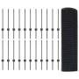 Reja con postes Gris 0.5 x 50 m Acero