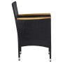 Gartenmöbel 3-teilig aus schwarzem synthetischem Rattan und Akazie von vidaXL, Gartensets - Ref: Foro24-3058314, Preis: 249,7...