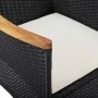 Gartenmöbel 3-teilig aus schwarzem synthetischem Rattan und Akazie von vidaXL, Gartensets - Ref: Foro24-3058314, Preis: 250,2...