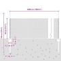 Reja con postes Gris 0.5 x 50 m Acero