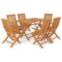 7-teilige Garten-Essgarnitur aus massivem Teakholz von vidaXL, Gartensets - Ref: Foro24-3059604, Preis: 582,55 €, Rabatt: %