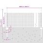 Reja con postes Gris 0.5 x 50 m Acero