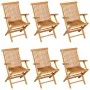 7-piece solid teak wood garden dining set by vidaXL, Garden sets - Ref: Foro24-3059604, Price: 570,13 €, Discount: %