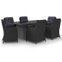 7-piece black synthetic rattan garden dining set by vidaXL, Garden sets - Ref: Foro24-3059479, Price: 1,00 €, Discount: %