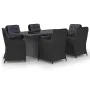 7-piece black synthetic rattan garden dining set by vidaXL, Garden sets - Ref: Foro24-3059479, Price: 1,00 €, Discount: %
