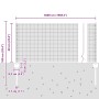 Reja con postes Gris 0.6 x 50 m Acero