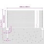 Reja con postes Gris 0.6 x 50 m Acero