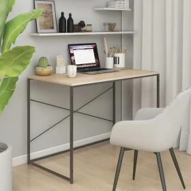 Escritorio de ordenador aglomerado negro y roble 110x60x70 cm de vidaXL, Escritorios - Ref: Foro24-30211, Precio: 87,89 €, De...