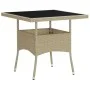 Gartenmöbel 5-teilig aus synthetischem Rattan und beigem Glas von vidaXL, Gartensets - Ref: Foro24-3058320, Preis: 372,52 €, ...