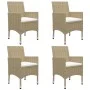 Gartenmöbel 5-teilig aus synthetischem Rattan und beigem Glas von vidaXL, Gartensets - Ref: Foro24-3058320, Preis: 372,52 €, ...