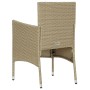 Garden furniture 5 pieces synthetic rattan and beige glass by vidaXL, Garden sets - Ref: Foro24-3058320, Price: 365,67 €, Dis...