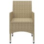 Gartenmöbel 5-teilig aus synthetischem Rattan und beigem Glas von vidaXL, Gartensets - Ref: Foro24-3058320, Preis: 367,84 €, ...