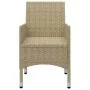 Muebles de jardín 5 piezas ratán sintético y vidrio beige de vidaXL, Conjuntos de jardín - Ref: Foro24-3058320, Precio: 377,9...