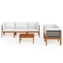 Garden furniture 6 pcs cream cushions solid acacia wood by vidaXL, Garden sets - Ref: Foro24-3057886, Price: 549,23 €, Discou...