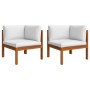 Garden furniture 6 pcs cream cushions solid acacia wood by vidaXL, Garden sets - Ref: Foro24-3057886, Price: 551,06 €, Discou...