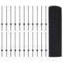 Reja con postes Gris 0.8 x 50 m Acero