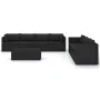 9-piece garden furniture set and black synthetic rattan cushions by vidaXL, Garden sets - Ref: Foro24-3059503, Price: 808,11 ...