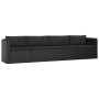 9-teiliges Gartenmöbel-Set und schwarze synthetische Rattankissen von vidaXL, Gartensets - Ref: Foro24-3059503, Preis: 817,94...