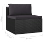 9-teiliges Gartenmöbel-Set und schwarze synthetische Rattankissen von vidaXL, Gartensets - Ref: Foro24-3059503, Preis: 817,94...