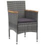 Gartenmöbel 5 Stück graues synthetisches Rattan und Akazie von vidaXL, Gartensets - Ref: Foro24-3058327, Preis: 367,13 €, Rab...