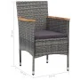 Garden furniture 5 pieces gray synthetic rattan and acacia by vidaXL, Garden sets - Ref: Foro24-3058327, Price: 380,48 €, Dis...