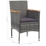 Gartenmöbel 5 Stück graues synthetisches Rattan und Akazie von vidaXL, Gartensets - Ref: Foro24-3058327, Preis: 367,13 €, Rab...