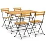 Klappbare Garten-Essgruppe 5-teilig aus massivem Akazienholz von vidaXL, Gartensets - Ref: Foro24-3058155, Preis: 305,44 €, R...