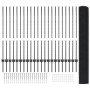 Reja con postes Gris 1.2 x 50 m Acero