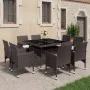 Gartenmöbel 9-teilig aus synthetischem Rattan und braunem Glas von vidaXL, Gartensets - Ref: Foro24-3058341, Preis: 681,53 €,...