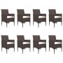 Gartenmöbel 9-teilig aus synthetischem Rattan und braunem Glas von vidaXL, Gartensets - Ref: Foro24-3058341, Preis: 603,38 €,...