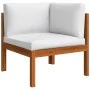 Garden furniture 10 pcs cream cushions solid acacia wood by vidaXL, Garden sets - Ref: Foro24-3057892, Price: 946,86 €, Disco...