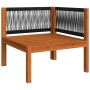 Muebles de jardín 10 pzas cojines crema madera maciza acacia de vidaXL, Conjuntos de jardín - Ref: Foro24-3057892, Precio: 96...