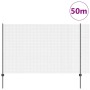Reja con postes Gris 1.5 x 50 m Acero