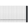 Reja con postes Gris 1.5 x 50 m Acero