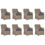 Garten-Essgruppe 11-teilig aus braunem synthetischem Rattan von vidaXL, Gartensets - Ref: Foro24-3059468, Preis: 2,00 €, Raba...