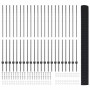 Reja con postes Gris 1.5 x 50 m Acero