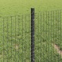 Reja con postes Gris 0.4 x 100 m Acero
