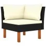 3-seater garden sofa with black synthetic rattan cushions by vidaXL, Garden sets - Ref: Foro24-3059729, Price: 231,13 €, Disc...