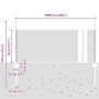 Reja con postes Gris 0.5 x 100 m Acero