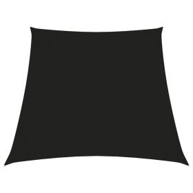 Toldo de vela trapezoidal de tela oxford negro 3/5x4 m