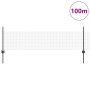 Reja con postes Gris 0.5 x 100 m Acero