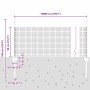 Reja con postes Gris 0.5 x 100 m Acero
