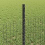 Reja con postes Gris 0.5 x 100 m Acero