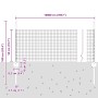 Reja con postes Gris 0.5 x 100 m Acero